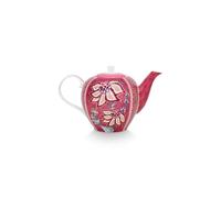 Pip Studio - Théière 'Flower Festival' (rose foncé, 1,6 litre)