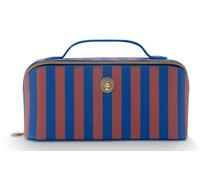 Pip Studio Trousse de Toilette Cyrille Cosmetic Bag Stripe Blue Bleu Brun