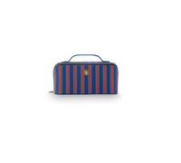 Pip Studio Trousse de Toilette Cyrille Cosmetic Bag Stripe Blue Bleu Brun