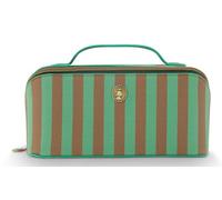 Pip Studio Trousse de Toilette Cyrille Cosmetic Bag Stripe Green Vert Brun