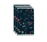 PIP Studio [W] Lot de 3 serviettes d'invité Les Fleurs Dark Blue UV 30 x 50 cm, Bleu Foncé