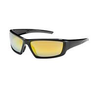 PIP Sunburst 250-47-0007 Lot de 6 paires de lunettes de sécurité à monture intégrale avec verre doré et revêtement anti-rayures/anti-reflet Bleu/jaune
