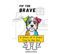 Pip The Brave - A Story of A Scary Trip To The Vet: Easy and Minimalistic Dog Vet Coloring Story Book for Kids | 6 x 9 Inches,104 Pages with Black Background