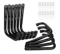 pipabiba Lot de 10 crochets de rangement robustes pour échelle de garage, support mural utilitaire en acier pour vélo de 17 cm (19 cm x 17 cm)