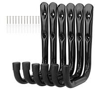 pipabiba - Lot de 6 crochets de rangement pour échelle de garage de 17 cm, support mural robuste pour chaises pliées, vélos, outils électriques, tuyaux d'arrosage (19 cm x 17 cm)