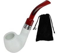 Pipe À Fumer Classique En Écume De Mer, 1 Paquet, Durable, Pour Tabac, Cigarettes, Cigares, Cadeau, Blanc,HaoAMZ