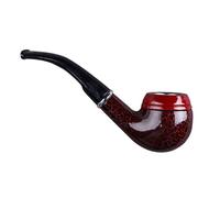 Pipe À Fumer Classique Rétro Pipe À Tabac Classique Rétro de 9MM Avec Filtre Pipe A Fumer Tabac Courbée Faite À La Main Amovible Cadeau Pour Grand-père, Mari, Ami