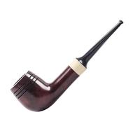 Pipe À Fumer en Bois de Bruyère Classique Depuis 1899 Ans Pipe À Tabac Sculptée À La Main Poignée Droite - Filtres 9MM - Cadeau pour Grand-père, Mari, Ami