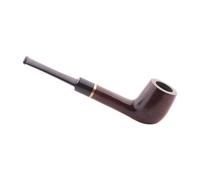 Pipe À Fumer en Bois D'ébène Faite À La Main Pipe À Tabac Classique À Manche Droit - S'applique Au Filtre 9mm - Cadeau pour Grand-père, Mari, Ami, Collectionneur, Débutant(A)