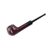 Pipe À Tabac Classique en Résine avec Filtre, Pipe À Fumer Portable À Manche Droit Conception en Pot Métallique - pour Grand-père, Mari, Ami, Collectionneur Ou Débutant
