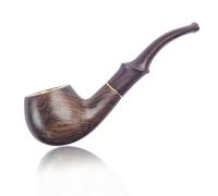 Pipe À Tabac Créative en Résine, Pipe À Fumer avec Pot en Métal - Conception À Grande Cavité d'air - pour Grand-père, Mari, Ami, Collectionneur Ou Débutant(Brown)