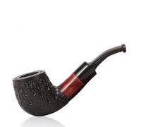 Pipe À Tabac En Bois de Bruyère - Filtre 3MM Mini Pipe À Fumer En Palmier Pipe À Tabac À Fumer de Type Courbé Rétro Pour Homme Cadeaux pour Père, Mari, Lui Et Collectionneurs