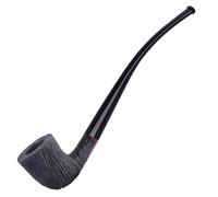 Pipe À Tabac En Bois De Bruyère Pipe À Fumer Classique À Longue Tige Pipe A Fumer Tabac À Filtre 3MM Fabriquée À La Main Amovible - Pour Hommes Et Femmes(Black)
