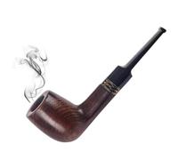 Pipe À Tabac En Bois de Hêtre - Pipe À Fumer Pour Homme Rétro - Filtre de 8mm - Tuyau En Bois Détachable Cadeau Pour Amis, Grand-père, Amoureux