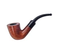 Pipe À Tabac en Bois De Rose Fabriquée À La Main, Pipe À Fumer -Type De Tige Courbée Convient pour Un Filtre 9mm Amovible Et Lavable pour Relaxation,méditation Et Réflexion