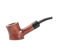 Pipe À Tabac En Bois De Rose Naturel Mini Pipe Classique Faite À La Main Pipe A Fumer De Type Courbée - Détachable - Tuyau 9 Mm Cadeaux Pour Père, Mari, Collectionneurs(Multi-colored)