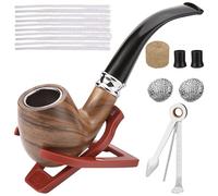 Pipe à tabac : ensemble de pipe à tabac avec coffret cadeau et accessoires, parfait pour les débutants pour fumer, ensemble de pipes à tabac en résine, embout parfait pour tabac