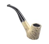 Pipe À Tabac Motif Serpent/motif Tigre Pipe À Fumer Courbée En Résine Durable Pipe À Tabac pour Fumer Cadeaux Pour Père, Mari, Lui Et Collectionneurs(Bronze)