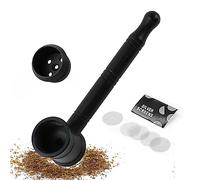 Pipe À Tabac, Pipe À Fumer Métal Et En Aluminium, Petite Pipe À Fumer Portable, Mini Embout De Marteau En Métal 1 Pc Noir Avec Maille, Facile À Nettoyer