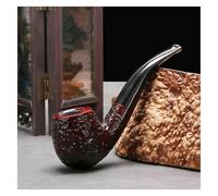 Pipe À Tabac Vintage en Bruyère - Depuis 1899 - Pipe À Fumer Artisanale - Compatible avec Filtre 9 Mm pour Grand-père, Mari, Ami, Collectionneur Ou Débutant.(Brown)