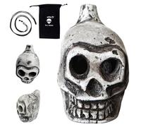 Pipe aztèque authentique - Death Loud Scream - Pipe effrayante - Cris semblables à des humains - Echos tonnants de guerriers anciens - Son humain authentique pour les fournitures - Sifflet de mort