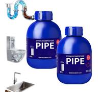 Pipe Bobo Cleaner, Pipe Bobo Drain Unblocker, Puissant Nettoyant for évier Et Canalisations, Pipe-Bobo Déboucheur Canalisation for L'extérieur et Cuisine, Agent De Dragage De Tuyaux Puissant (2)