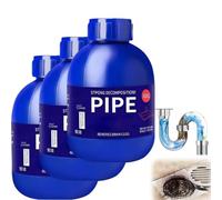 Pipe Bobo Deboucheur, 2026 Pipe Bobo Drain Cleaner, Pipeline Dredging Agent, Deboucheur Canalisation Poudre, Sink and Drain Cleaner, Nettoyant Pour Toilettes Baignoire Douche Lavabo Déboucheur (3PC)