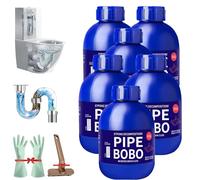 Pipe Bobo Drain Cleaner, 2pcs Pipe Bobo Cleaner, Powerful Pipe Dredge Agent, Strong Pipe Excavator, Toilet Unblocker For Outdoor Kitchen& Bathroom, Shower (6PCS)