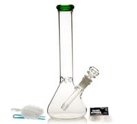Pipe Bong en Verre Bongs à Eau pour Fumer Bol de Bong 14,5mm Hauteur 26cm 400g Recyclage Filtre Tornade Bong à Eau en Verre Narguilés Oil Rig Bong Sans Nicotine