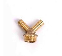 Pipe connector 10pcs Brass Two Hose Fitting 1/2"BSP Male Thread 8mm/10mm Hose Tube Water Spray Device Barbed Coupling Connector (Color : 10mm, Thread Specification : 12) Brass Hose