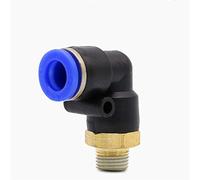 Pipe connector 10PCs PL Pneumatic connector 4mm-12mm fitting thread 1/8" 1/4" 3/8" 1/2" air Thread Female Straight Air Fitting (Color : 6mm OD Hose, Specification : 18) Brass Hose