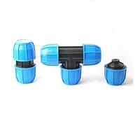 Pipe connector PE 50mm ID 1-1/2" Quick Connector for PVC PPR Pipe Repair Water Tube Joint PE Farm Garden Hose 1pc (Color : End connector, Diameter : ID 50mm) Plumbing Fittings