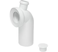 Pipe coudée de WC, diamètre 110 / 90 mm avec piquage (50)