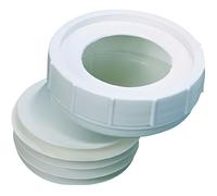 Pipe d'adaptation excentrée - INTERPLAST - Diamètre entrée WC : 90-100mm, Diamètre sortie évacuation : 100-110mm