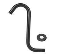 Pipe DE la Pomme DE Douche du Mur, Bras DE Douche Noir 8 Pouces 201 en Acier Inoxydable Haute Montée S Extension DE Douche-courbée Bras G1 / 2 "ACCESSOIR DE Salle