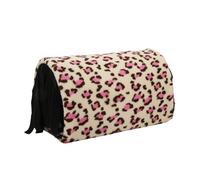 Pipe de Peau de Petit Animal, Tunnel Pratique pour Les Ombres pour Animaux de Compagnie Ombragant Le Magnifique Léopard Détachable Léopard avec Rideau à Franges pour Cobaye pour Hamster (Pink)