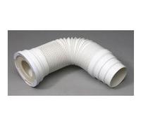 Wirquin 71260001 Pipe wc extensible à armature métallique, longue, push-fit, à coller pour évacuation toilette, blanc