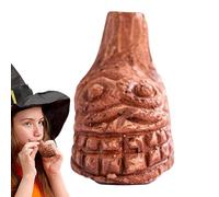 Pipe d'écriture effrayante | Pipe d'Halloween avec un cri humain fort | Mini-okarina du gadget de fête | Aztec Death Whistle pour la décompression de décoration d'Halloween