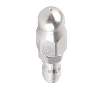 Pipe Dredging Nozzle 1/4 Inch | 5000PSI High Pressure Drain Maintenance Tool | Sewer Jetting Nozzle for Water Pipes/Clog Removal | Stainless Steel & 3 Nozzle Heads (Small round head + adapter)