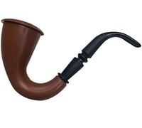Pipe en plastique style détecteur victorien - Accessoire de déguisement mystère victorien - Marron - Style calabash - Pour déguisement victorien et mystère de