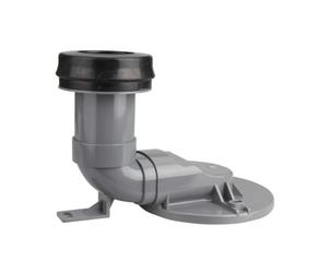 Pipe Excentrée pour WC Souple Manchon, Entraxe Au Sol 25 Cm, Orifice 15 Cm, Sans Raccord