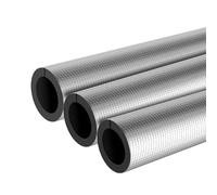 Pipe Insulation Foam Tube, Aluminum Foil Covers for Spigot,Sprinkler, Outside Pipes, Pre Slit Self Adhesive(ID*TH 76*40mm/2.99*1.57in)