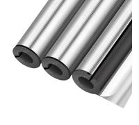 Pipe Insulation Foam Tube Pre Slit Aluminum Foil Insulations Tubes Self Adhesive Air Conditioner Wrap High(ID*TH 22*40mm/0.87*1.57in)