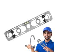 Pipe Leveler, Faucet Tool, 13.78x2.76in Shower Adjuster, Stainless Steel Build, Adjustable Bracket for Hot Cold Lines, Kitchen Setup, Garage Repairs, Adult Use, Plumbing Aid, Professional Project