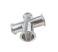Pipe OD 45mm Stainless Steel SS304 4 Way Cross Fitting 2" Tri Clamp Feerule OD 64mm Home brew