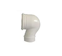 Pipe PVC coudé courte pour sortie verticale WC - Diamètre : 100 mm
