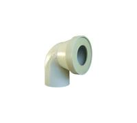 Pipe sanitaire courte coude mâle D.100mm piquage D.40mm