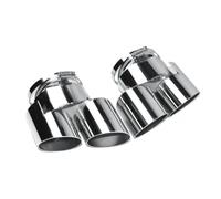 Pipe Suitable for BMW X5 G05 X6 G06 X7 G07 Stainless Steel Tail Throat Black Muffler Exhaust Pipe Nozzle Tip (Silver)