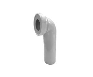 Pipe WC coudée 90 degré mâle diamètre 100 pour bâti-support avec serre joint