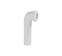 Pipe WC rigide ABS longue coudée mâle D100 blanc